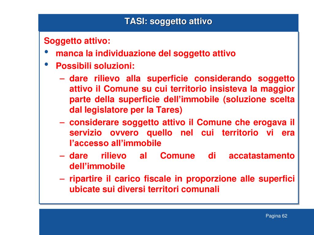 Tributi Comunali Le Novit Della Legge Di Stabilit E Degli Altri